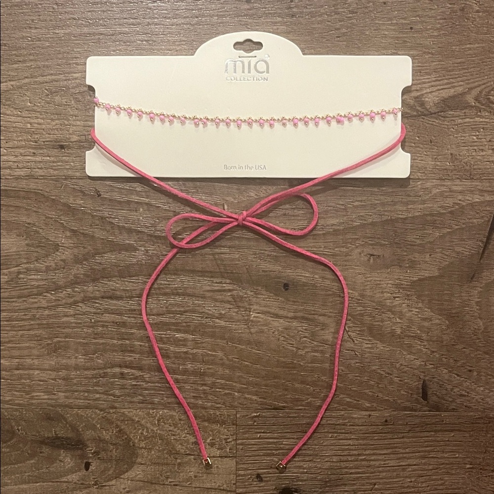 MIA COLLECTION Vibrant Pink Chocker Necklace